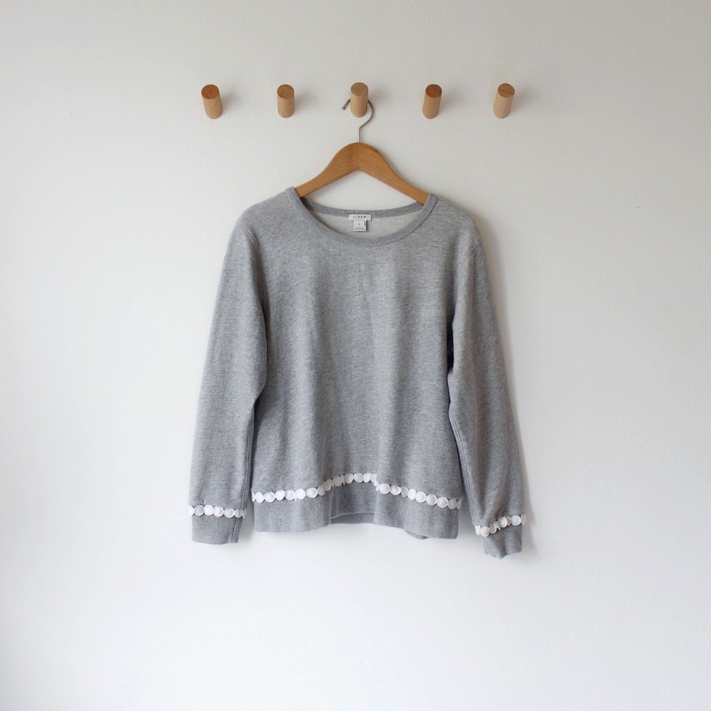 J C R E W • Scalloped Trim Sweatshirt